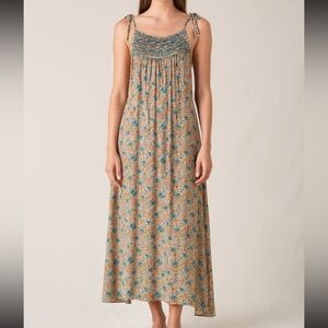 Doen Floral Maxi/Midi Strap Dress Women’s Cotton Cottage Core XL